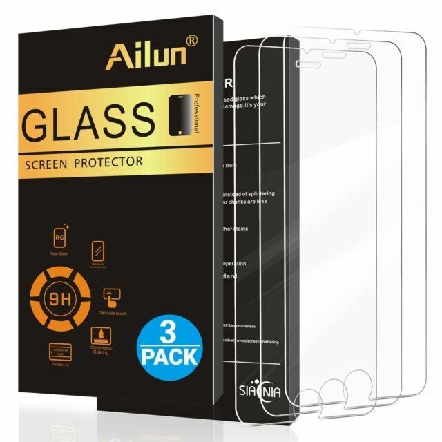 Ailun 3 Pack Screen Protector Compatible for iPhone 14 Plus [6.7 inch] + 3 Pack Camera Lens Protector, Case Friendly Tempered Glass Film, 9H Hardness product image