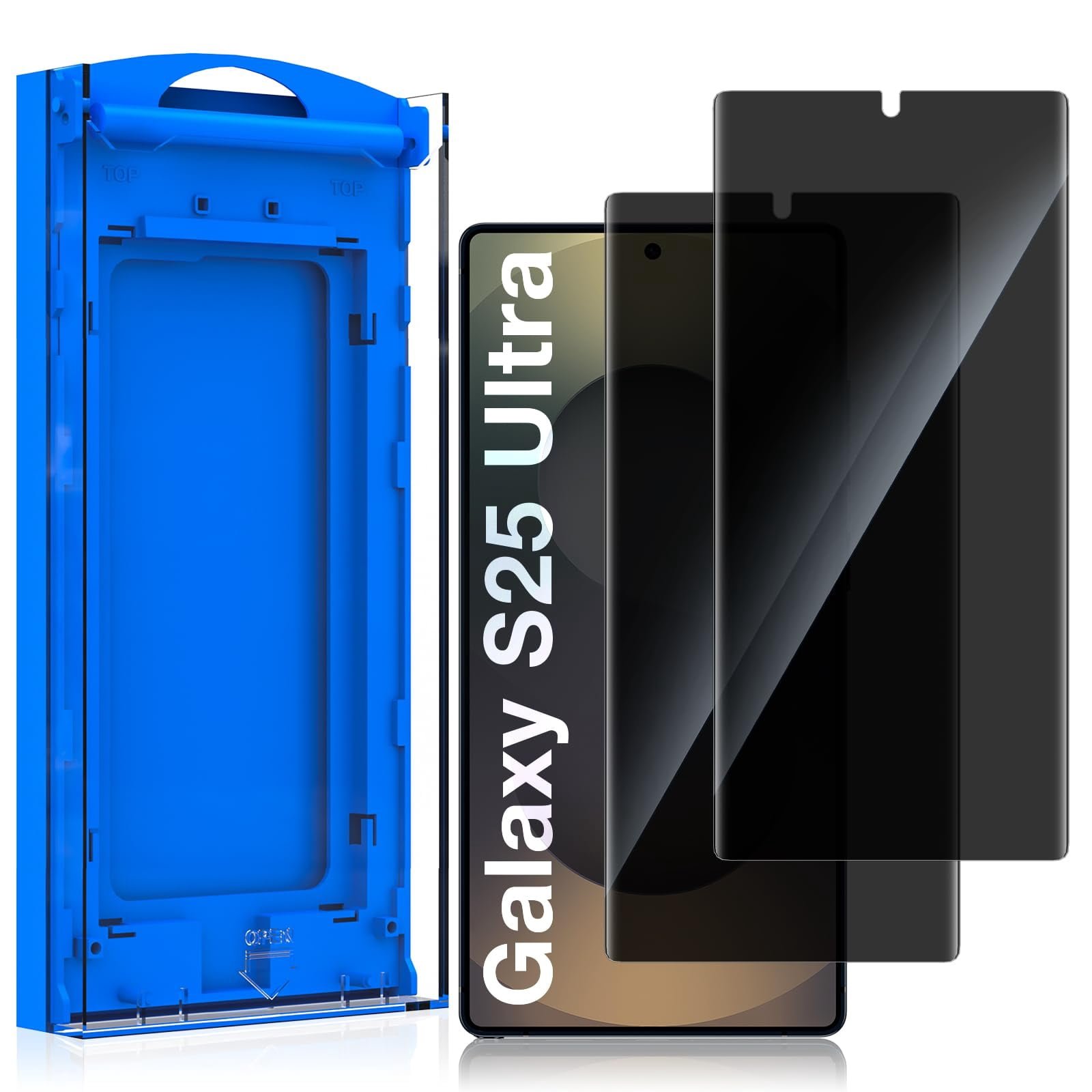 9H Tempered Glass Screen Protector for Samsung Galaxy S25 Ultra 2025, High Clarity, Anti Fingerprint, Case Friendly and Shatterproof, Clear product image