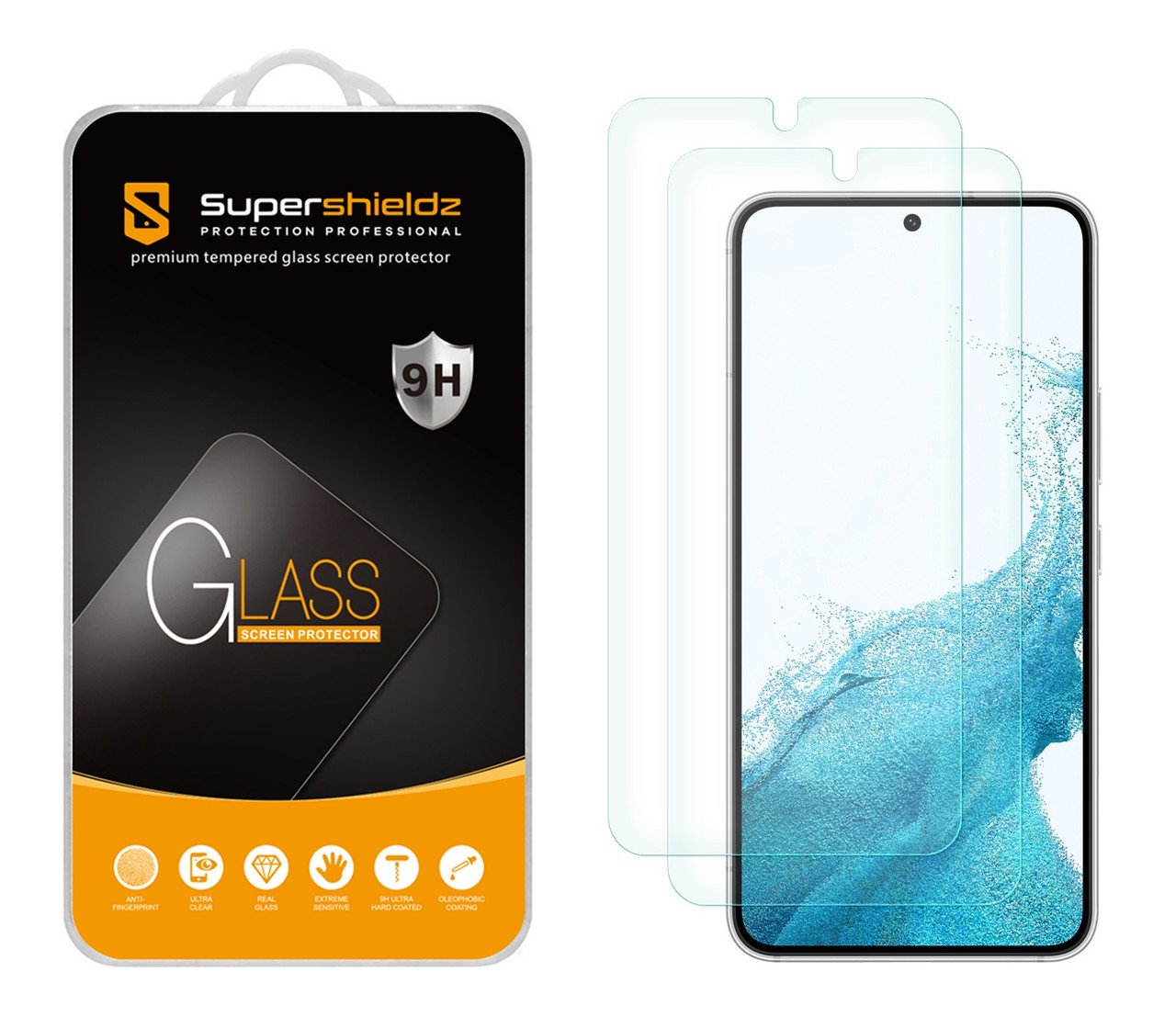 Supershieldz (3 Pack) Designed for Samsung Galaxy S23 5G Tempered Glass Screen Protector, Anti Scratch, Bubble Free product image