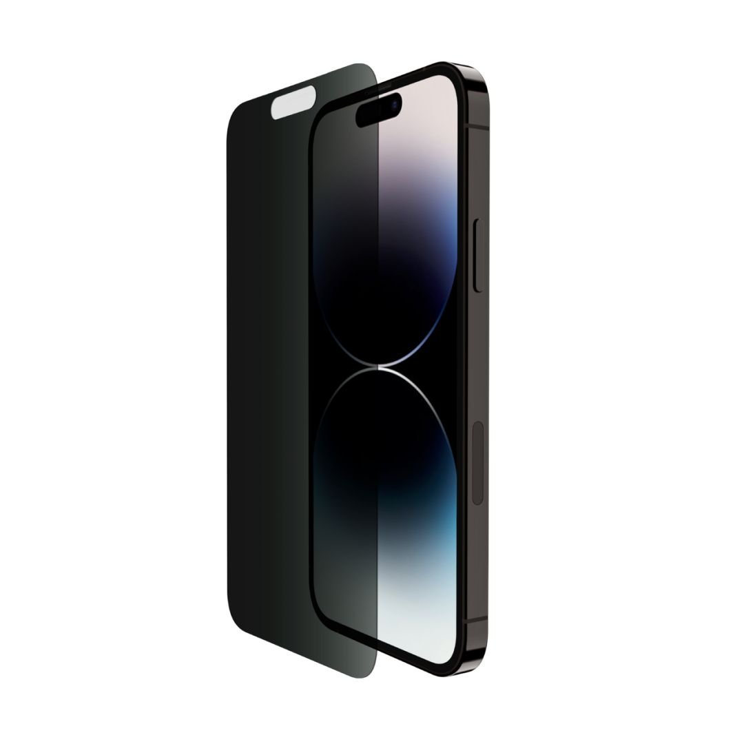 Belkin ScreenForce TemperedGlass Treated Privacy Screen Protector for iPhone 15 Pro Max product image