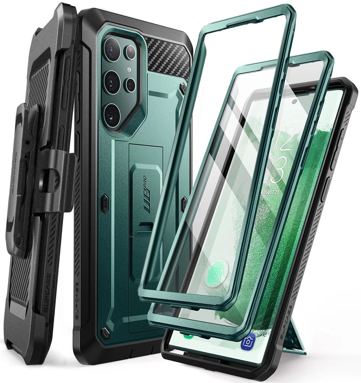 SUPCASE Unicorn Beetle Pro Case for Samsung Galaxy S22 Ultra 5G (2022 Release), [Extra Front Frame] Full-Body Dual Layer Rugged Belt-Clip & Kickstand Case with Built-in Screen Protector product image