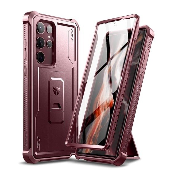Dexnor Compatible with Samsung Galaxy S22 Ultra 5G Case with Built-in Screen Protector Military-Grade 360 Full Body Shockproof Bumper Protection Cover with Stand product image