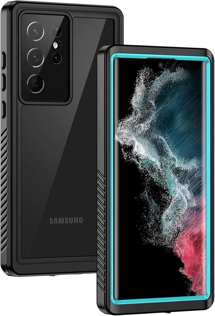 Lanhiem for Samsung Galaxy S22 Ultra Case, IP68 Waterproof Dustproof with Built-in Screen Protector, Heavy Duty Full Body Protective Phone Case for Samsung S22 Ultra 5G product image