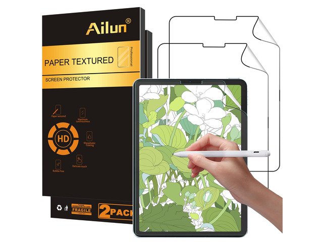 Ailun Paper Textured Screen Protector for iPad 11th A16 2025 [11 Inch] / 10th Generation 2022 [10.9 Inch], Draw and Sketch Like on Paper, Matte PET Film, 2 Pack product image