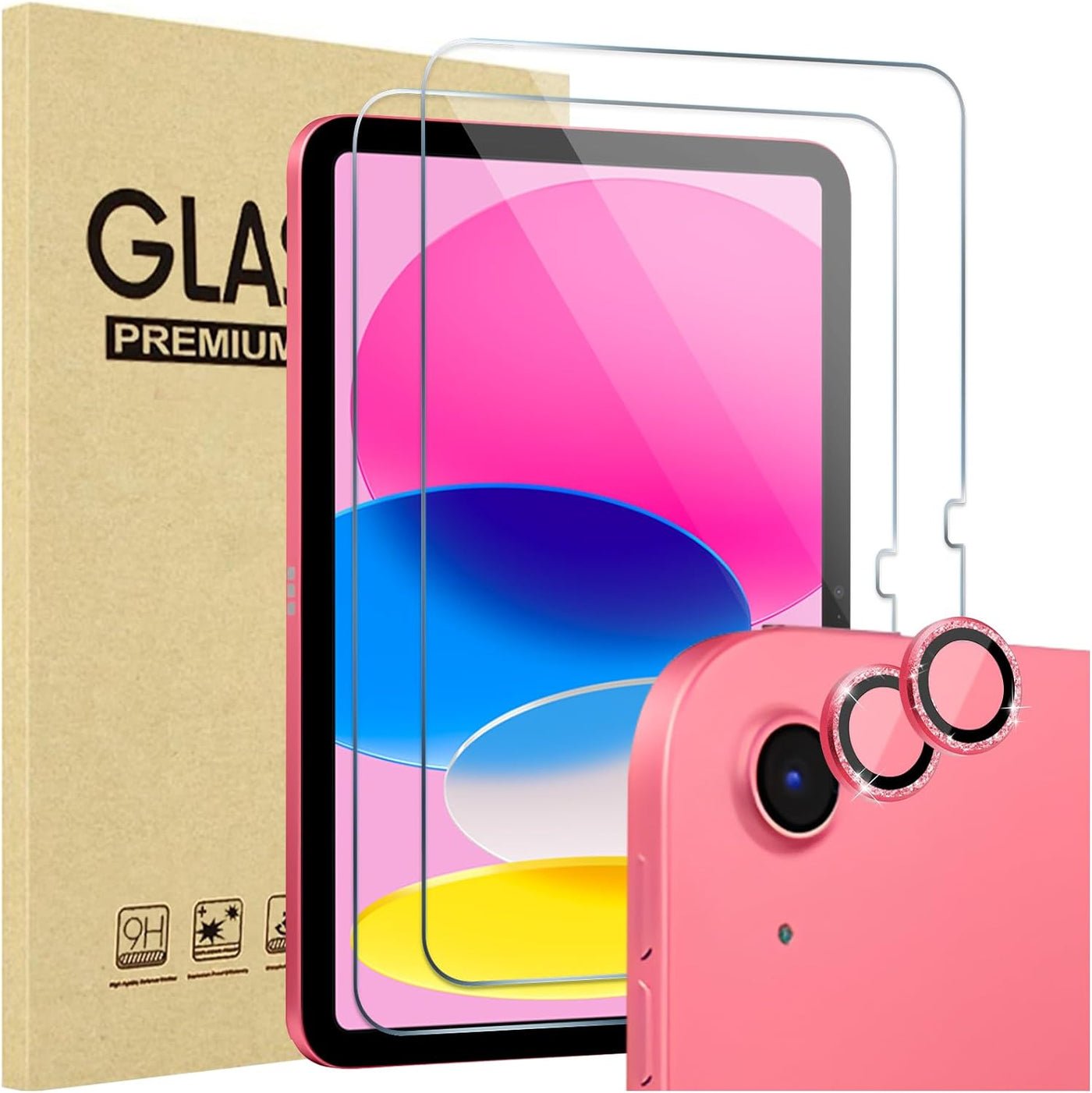 ProCase 2 Pack HD Clear Tempered Glass Screen Protector for iPad A16 11th Generation 2025 / iPad 10th Generation 2022 10.9 Inch, 9H Hardness, Case Friendly, Bubble Free product image