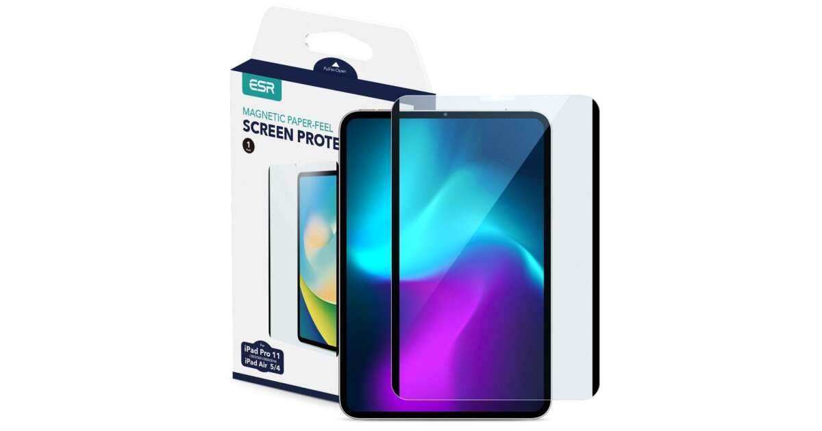 ESR 2 Pack iPad Air 5/4 Paper-Feel Magnetic Screen Protector (2022/2020, 10.9 Inch) and iPad Pro 11 Inch (2022/2021/2020/2018), Write and Draw Like on Paper, Detachable and Reusable, Matte Finish product image