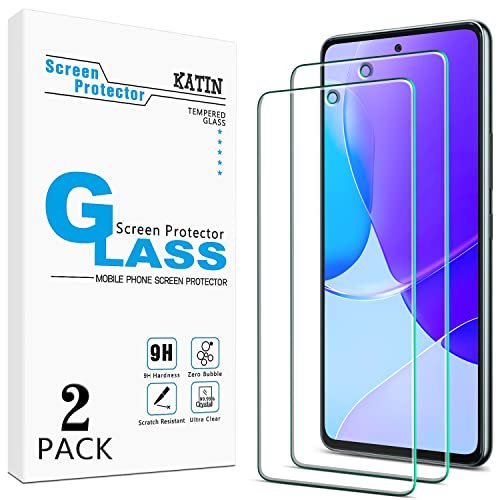 KATIN [2-Pack] Screen Protector for Samsung Galaxy A53 5G Tempered Glass, Support Fingerprint Reader, Anti Scratch, 9H Hardness, Case Friendly product image