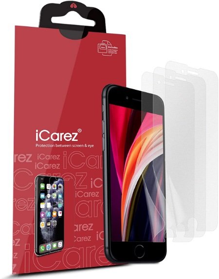 iCarez Matte Screen Protector for iPhone SE 3/2 (2022/2020) iPhone 8 iPhone 6 /6s /7 4.7", 3-Pack Anti-glare product image