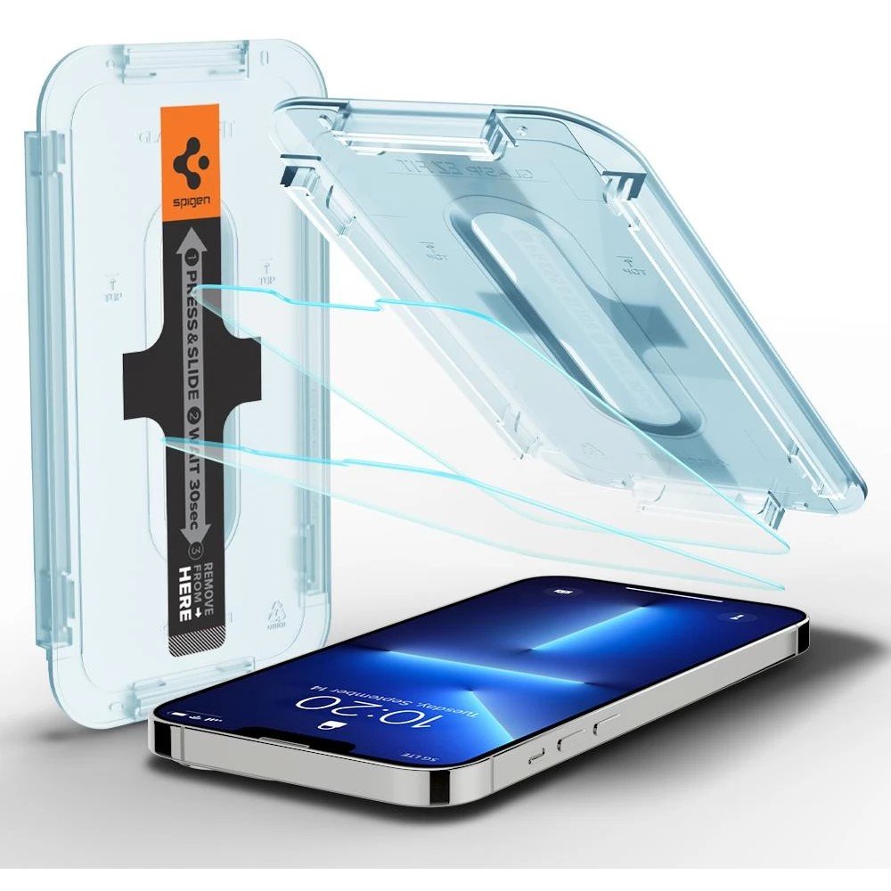Spigen Tempered Glass Screen Protector [GlasTR EZ Fit] Designed for iPhone 14 / iPhone 13 Pro / iPhone 13 [2 Pack] product image