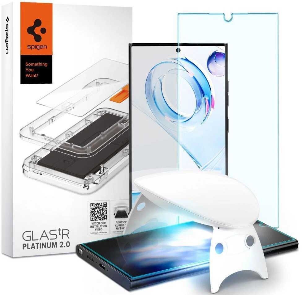 Spigen Glas.tR Platinum Tempered Glass Screen Protector for Galaxy S21 Ultra, UV Light Curing, 3D Curved product image
