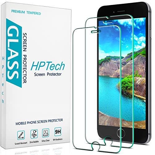 HPTech 2-Pack Tempered Glass for iPhone SE 3/SE 2022, iPhone SE 2/SE 2020 Screen Protector Anti-Scratch Bubble Free Case Friendly product image