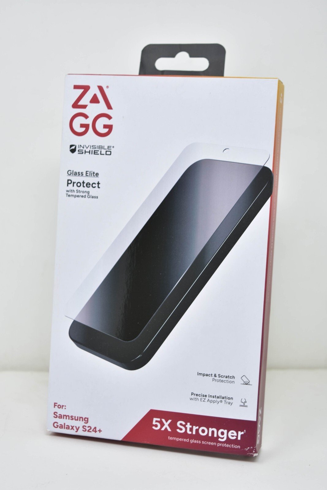ZAGG InvisibleShield Glass Elite Samsung Galaxy S24+ Screen Protector - Ultra-Strong Aluminosilicate, Enhanced Scratch Resistance, Recycled Materials, EZ Apply, Fingerprint and Smudge Resistant product image