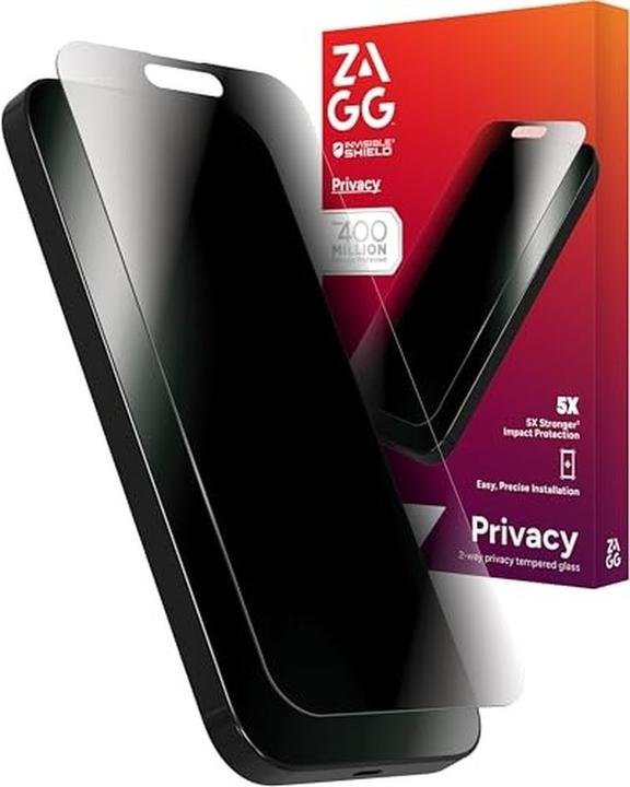 ZAGG InvisibleShield Glass Elite Privacy iPhone 15 Screen Protector product image