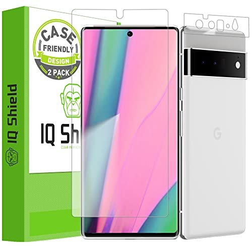 IQ Shield Screen Protector for Google Pixel 6 Pro (2-Pack) + Camera Lens Protector, LiQuidSkin Film product image