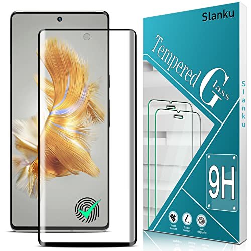 Slanku Designed for Google Pixel 6 Pro Screen Protector, 3D Curved Tempered Glass, High-Definition Film, Support Fingerprint Unlock, Bubble Free product image