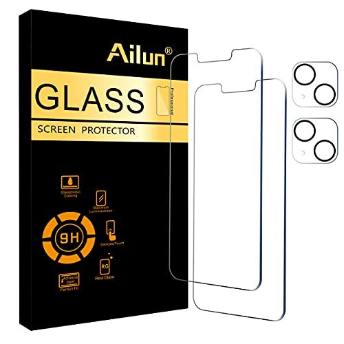 Ailun Screen Protector for iPhone 13 mini with Camera Lens Protector, 2 Pack Tempered Glass + 2 Pack Lens product image