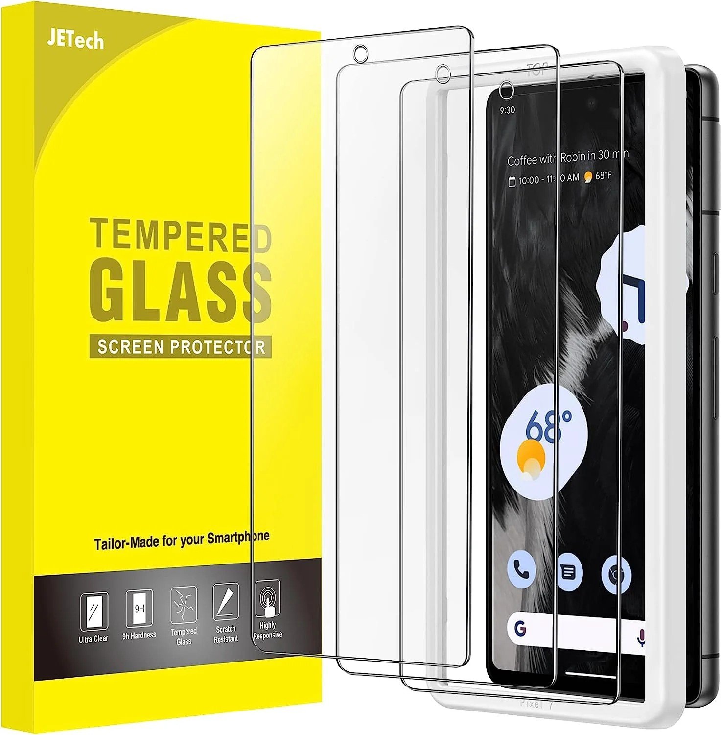 JETech Tempered Glass Screen Protector for Google Pixel 7 (3 Pack) product image