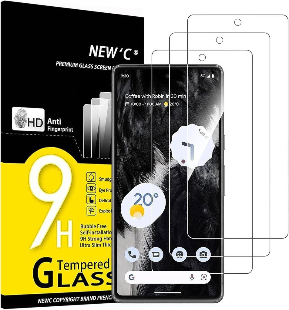 NEW'C 3 Pack Designed for Google Pixel 7 Screen Protector Tempered Glass, Case Friendly Anti Scratch, Bubble Free, Ultra Resistant product image
