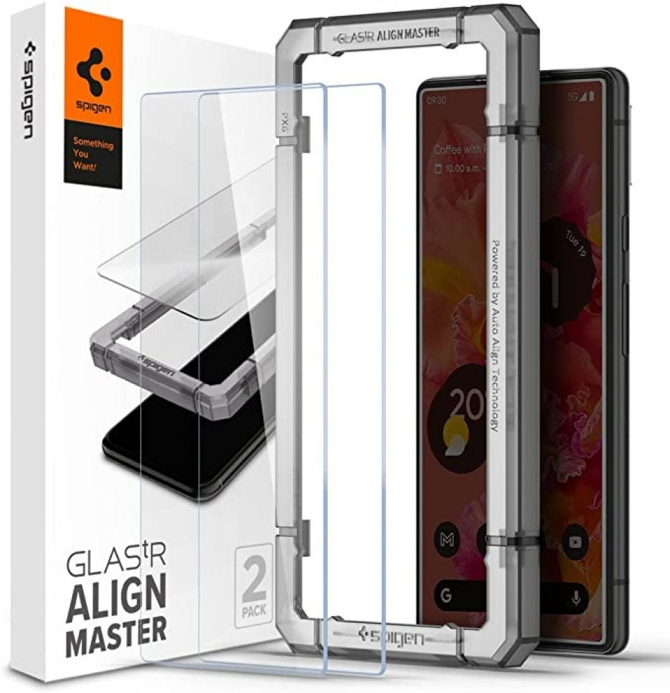 Spigen GlasTR AlignMaster Tempered Glass Screen Protector for Google Pixel 6 (2-Pack) product image