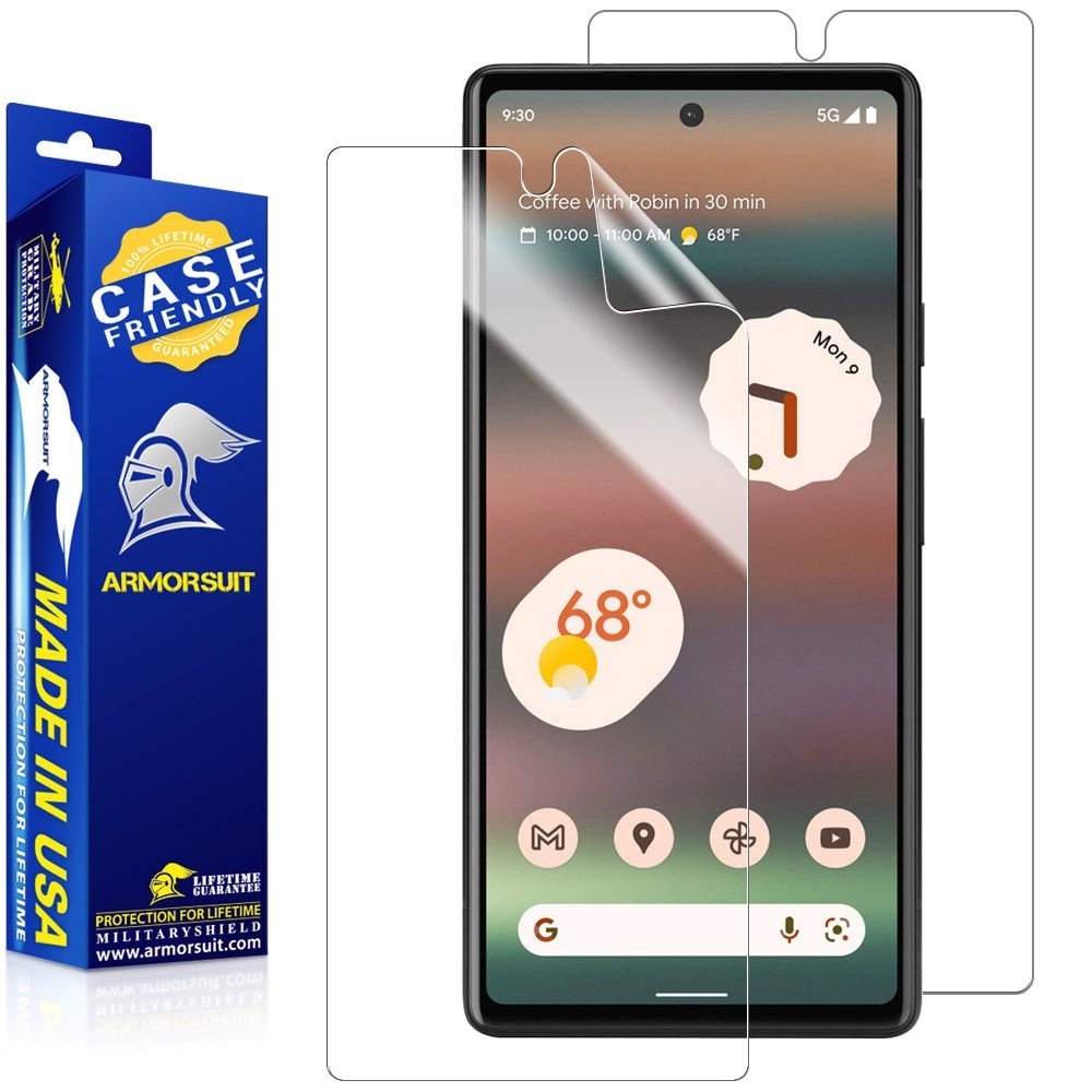 ArmorSuit MilitaryShield Screen Protector Designed for Google Pixel 6a (2022), 2 Pack Case Friendly Clear Film, Made in USA product image