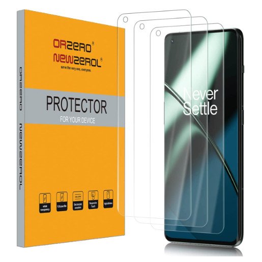Orzero (3 Pack) Compatible for OnePlus 11 5G Screen Protector, Premium Soft Edge to Edge High Definition TPU Anti-Scratch Bubble-Free (Lifetime Replacement) product image