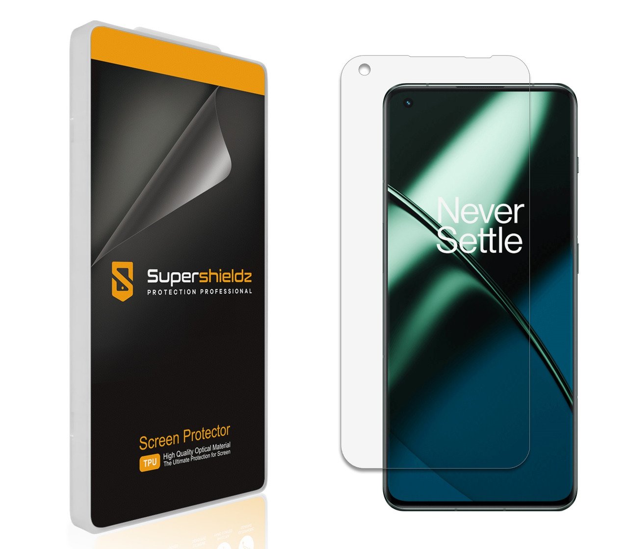Supershieldz (2 Pack) Designed for OnePlus 11 5G Screen Protector, High Definition Clear Shield (TPU) product image