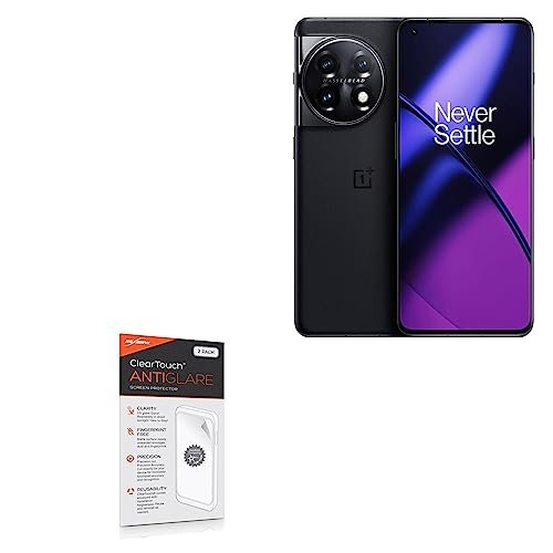 BoxWave Screen Protector Compatible with OnePlus 11 - ClearTouch Anti-Glare (2-Pack), Anti-Fingerprint Matte Film Skin product image