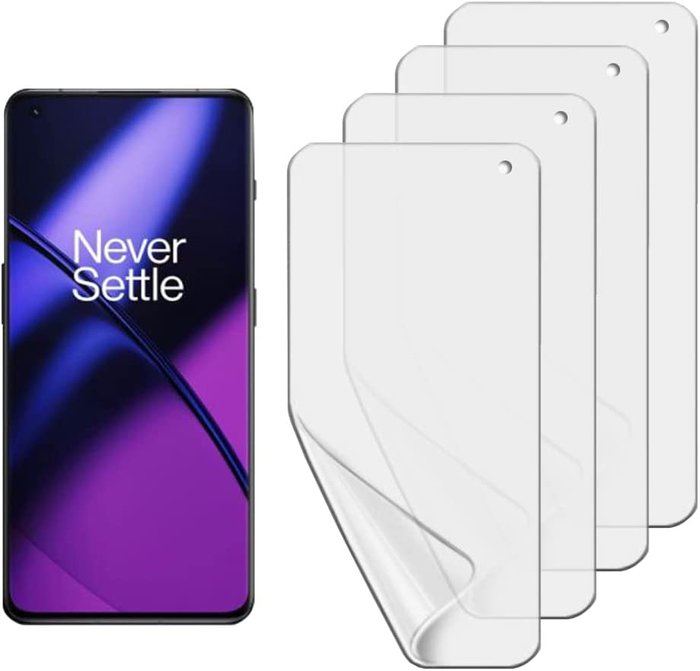 TUFF STONE (4 Pack) Screen Protector Compatible for OnePlus 11 5G, 2 Clear + 2 Matte TPU Film, Self-Healing, Anti-Scratch product image