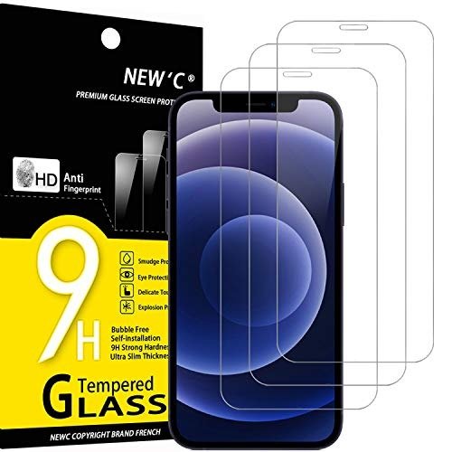 NEW'C 3 Pack Designed for iPhone 12 Mini Screen Protector (5.4"), Enhanced Tempered Glass Protection, Case Friendly Anti Scratch Bubble Free Ultra Resistant product image
