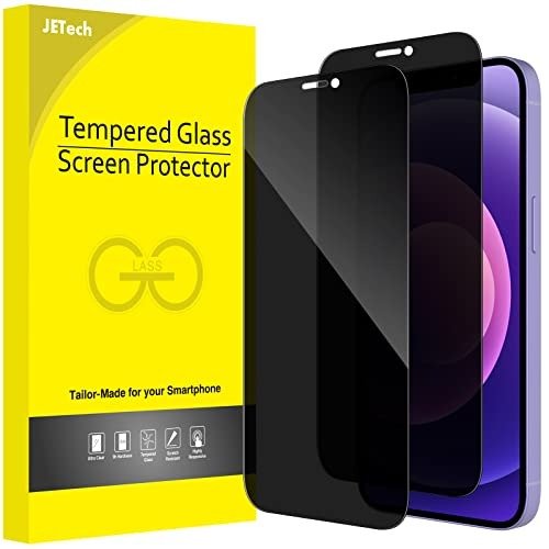 JETech Privacy Screen Protector for iPhone 12 Mini 5.4-Inch, Anti-Spy Tempered Glass Film, 2-Pack product image