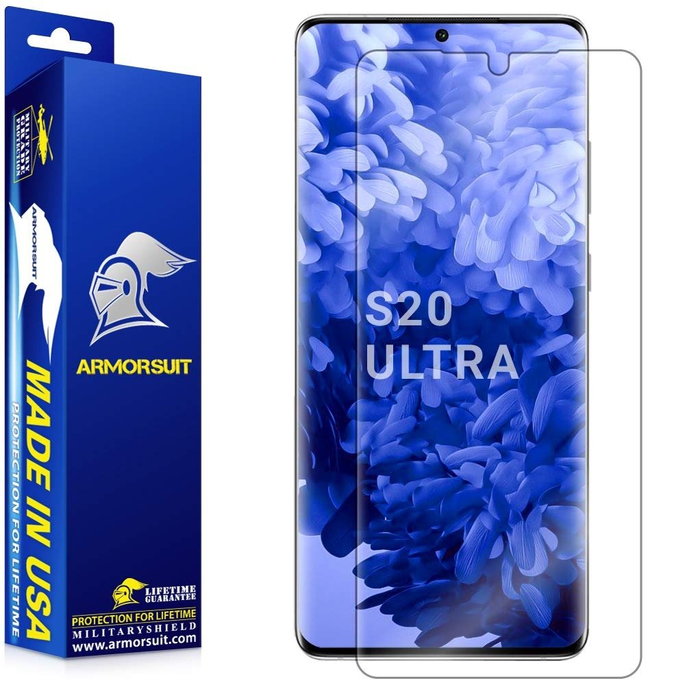 ArmorSuit MilitaryShield Screen Protector for Samsung Galaxy S20 Ultra, [2-Pack] Anti-Bubble HD Clear TPU Film product image