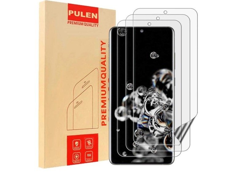 PULEN [3-Pack] Screen Protector for Samsung Galaxy S20 Ultra 5G 6.9 Inch, LiQuidSkin Screen Protector HD Clear Bubble Free Anti-scratch Flexible TPU Film product image