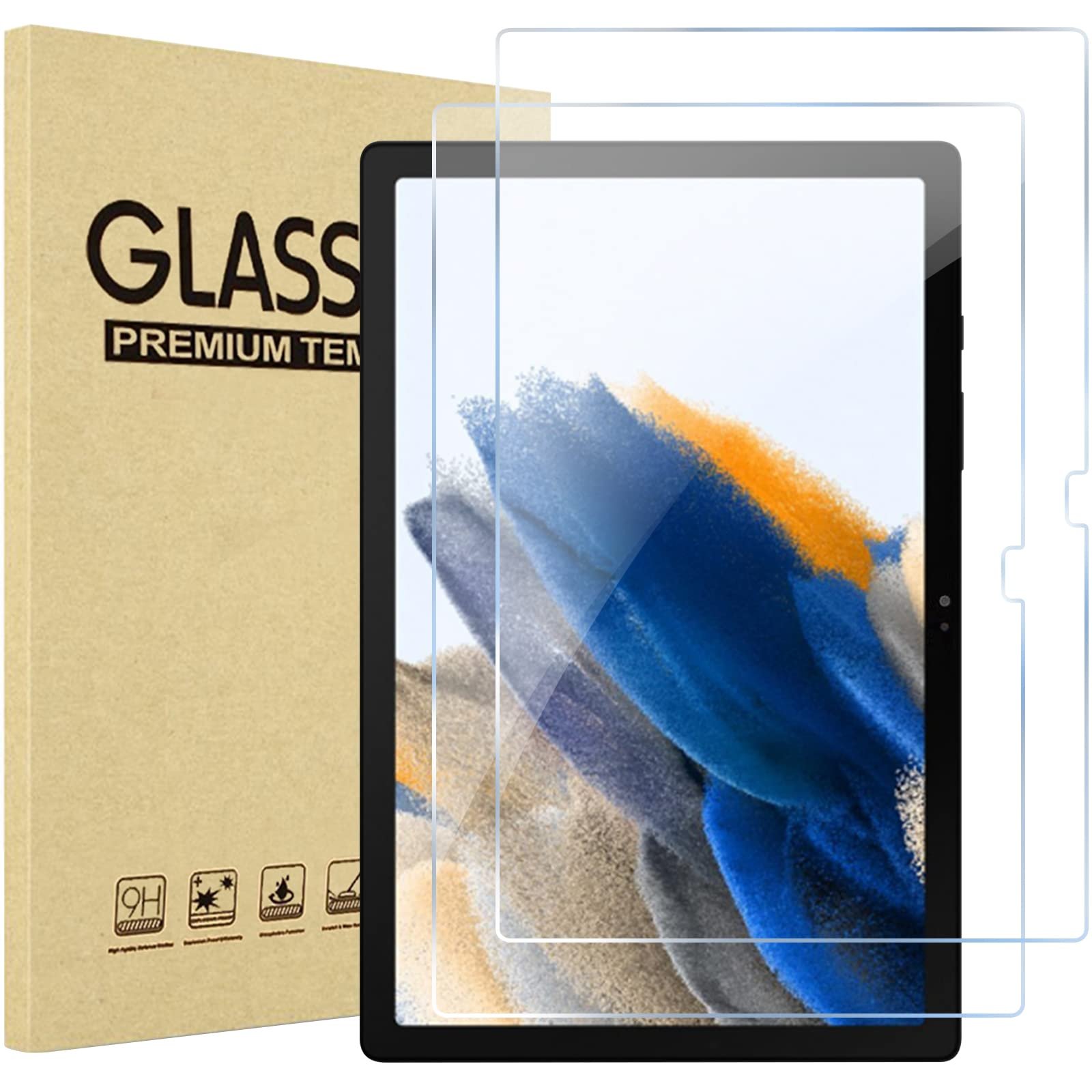 ProCase 2 Pack Screen Protector for Samsung Galaxy Tab A8 10.5 inch 2022, Tempered Glass Film for Galaxy Tab A8 SM-X200/X205/X207 product image