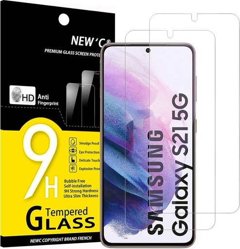 NEW'C 3 Pack Designed for Samsung Galaxy S21 5G (6.2), Screen Protector Tempered Glass, Anti Scratch, Bubble Free, Ultra Resistant product image