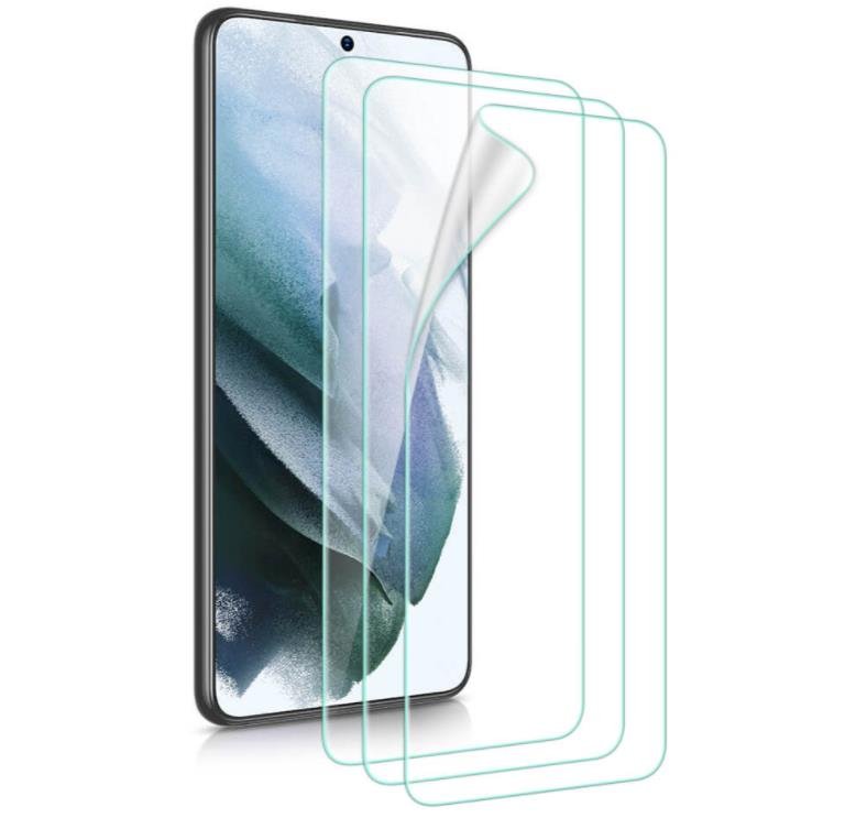 ESR Liquid Skin Screen Protector Compatible with Samsung Galaxy S21 (2021), 3 Pack, Supports Fingerprint Sensor, Full Coverage Polymer Film, HD Clarity, Includes Installation Kit product image
