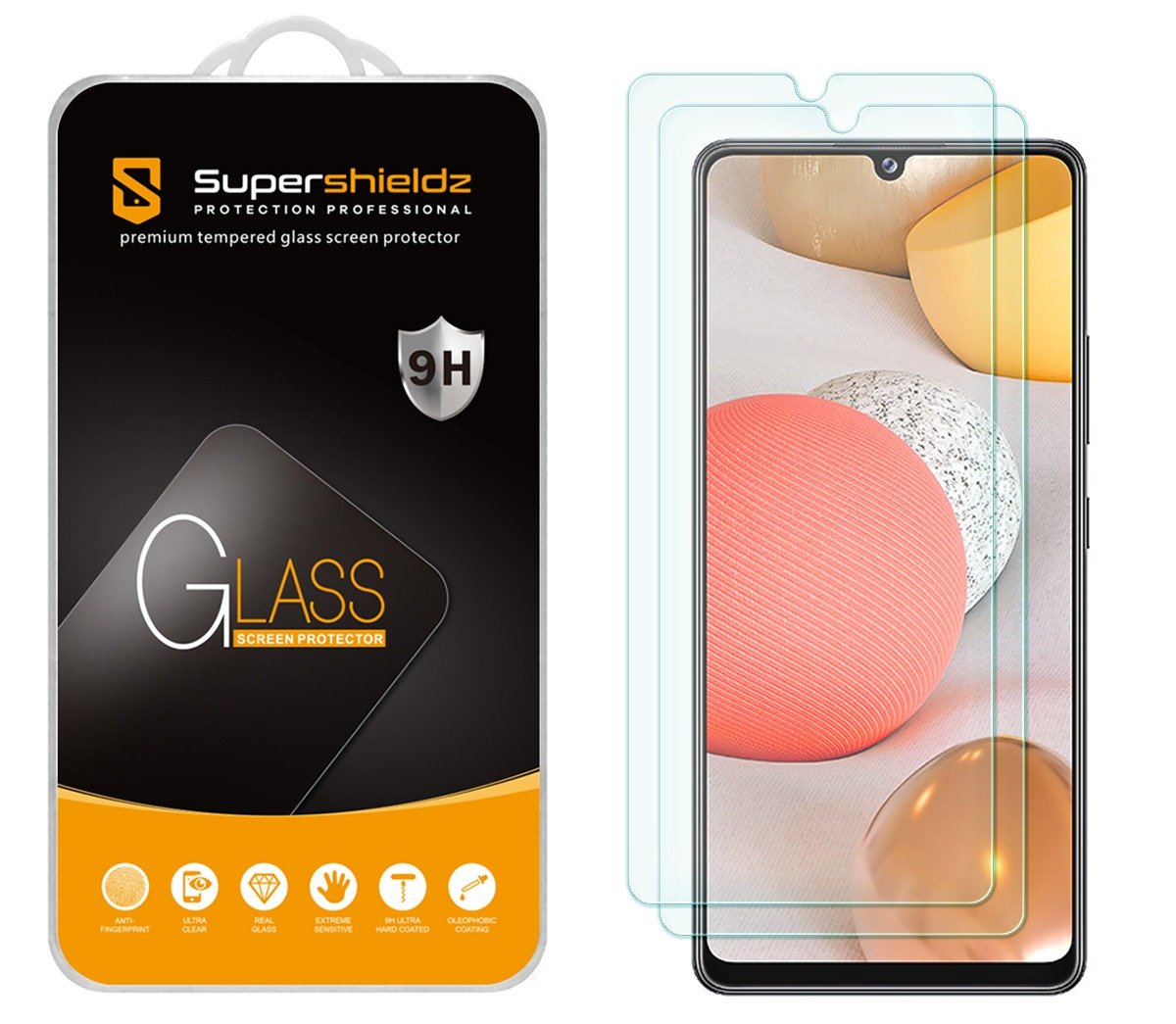 Supershieldz (2 Pack) Designed for Samsung Galaxy A42 5G Tempered Glass Screen Protector, Anti Scratch, Bubble Free product image