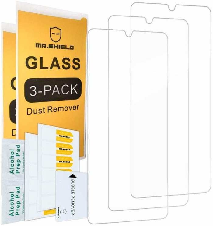 Mr.Shield [3-Pack] Designed For Samsung Galaxy A42 5G [Tempered Glass] [Japan Glass with 9H Hardness] Screen Protector with Lifetime Replacement product image