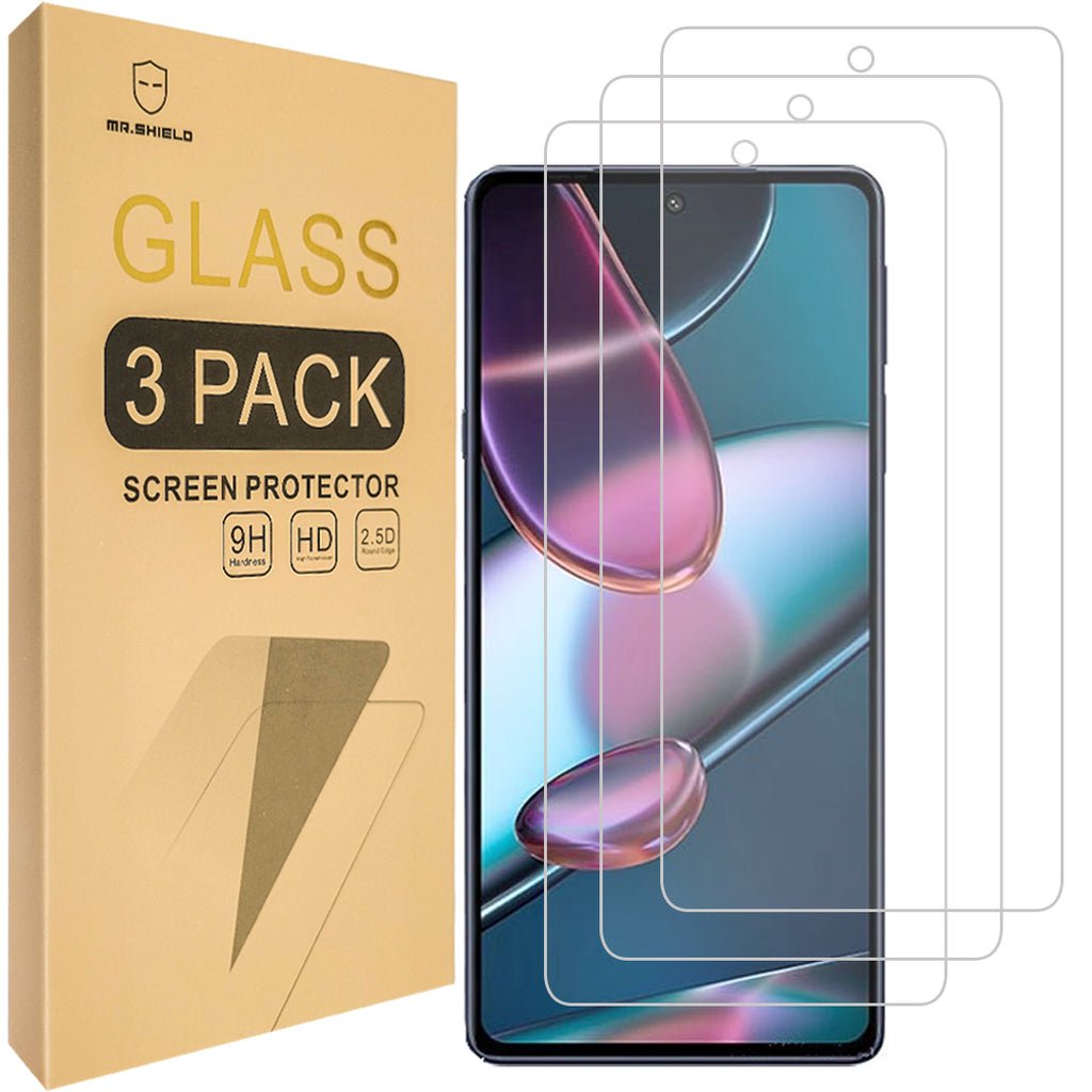 Mr.Shield [3-Pack] Designed For Motorola Edge+ [2022 Version ONLY] / Edge Plus (2022) / Motorola Edge+ 5G UW [Tempered Glass] [Japan Glass with 9H Hardness] Screen Protector with Lifetime Replacement product image
