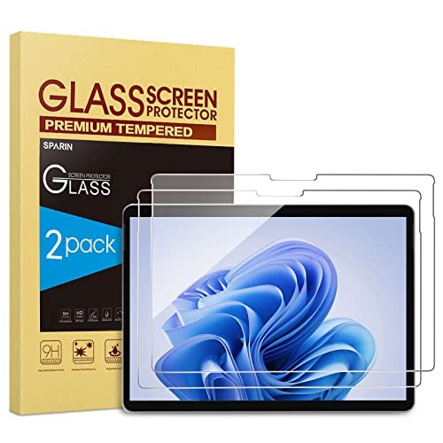 SPARIN 2 Pack Screen Protector for Surface Pro 11/10/9/8/X, 13 Inch, 9H Tempered Glass, Support Surface Pen product image