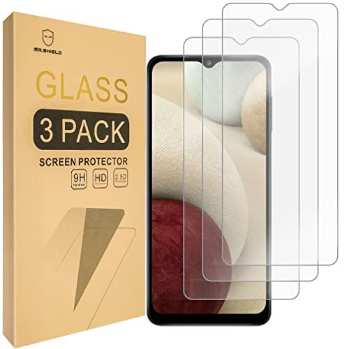 Mr.Shield [3-Pack] Designed For Samsung Galaxy A12 [Tempered Glass] [Japan Glass with 9H Hardness] Screen Protector with Lifetime Replacement product image