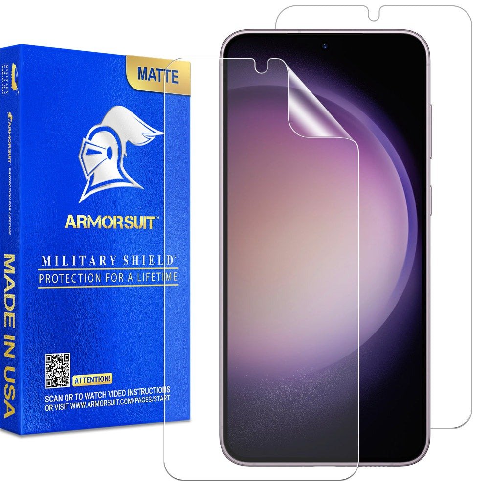 ArmorSuit MilitaryShield Anti-Glare Screen Protector Designed for Samsung Galaxy S23 Plus (6.6 Inch, 2023 Release) Case Friendly Matte Film - Made in USA, 2-Pack product image