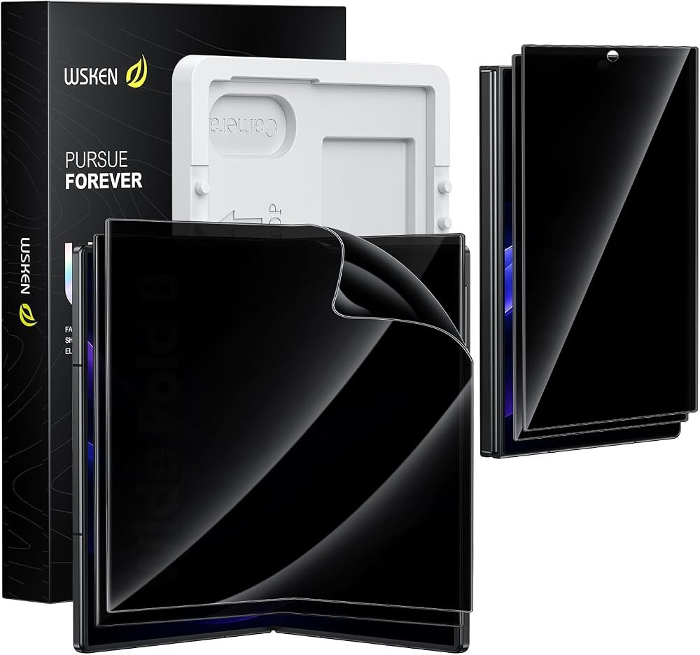 WSKEN for Samsung Galaxy Z Fold 5/4 Screen Protector [Easy to Install] [Bubble Self-extinction] Inside Soft TPU Film + 2 Pack Front Tempered Glass No Creases, No Bubbles product image