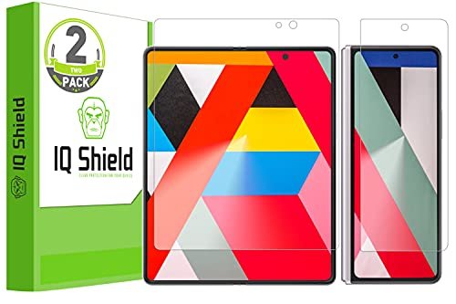 IQShield Screen Protector Compatible with Samsung Galaxy Z Fold 3 (2-Pack) Anti-Bubble Clear Film product image