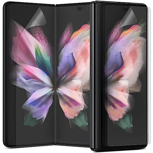 DIACUBE [3+3 Pack] for Samsung Galaxy Z Fold 3 5G, EPU+TPU Anti-Glare Matte Screen Protector, 3 Pack Inside + 3 Pack Front, Anti-Fingerprint, Self-Healing, Bubble Free Easy Installation with Alignment product image