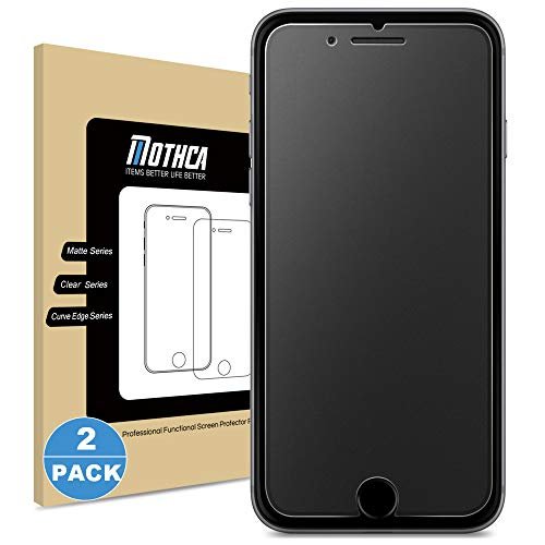 iPhone 8 Plus / 7 Plus Matte Glass Screen Protector, Mothca Anti-Glare & Anti-Fingerprint No Dazzling 9H Hardness HD Tempered Glass Shield Film product image