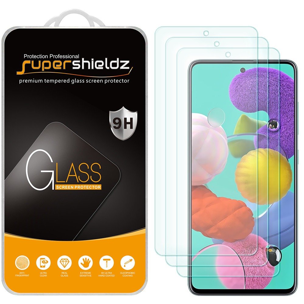 Supershieldz (3 Pack) Designed for Samsung Galaxy A53 5G / A52 / A52 5G / A51 / A51 5G / A51 5G UW Tempered Glass Screen Protector, Anti Scratch, Bubble Free product image