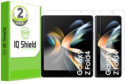 IQShield Screen Protector Compatible with Samsung Galaxy Z Fold 4 (2-Pack) Anti-Bubble Clear Film product image