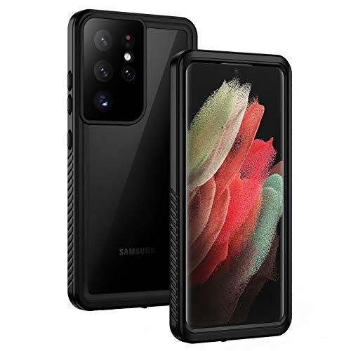 Lanhiem for Samsung Galaxy S21 Ultra Case, IP68 Waterproof Dustproof, Built-in Screen Protector, Rugged Full Body Shockproof Protective Phone Cover for Galaxy S21 Ultra 5G 6.8 Inch, Black product image
