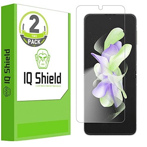 IQShield Screen Protector Compatible with Samsung Galaxy Z Flip 4 (2-Pack) Anti-Bubble Clear Film product image