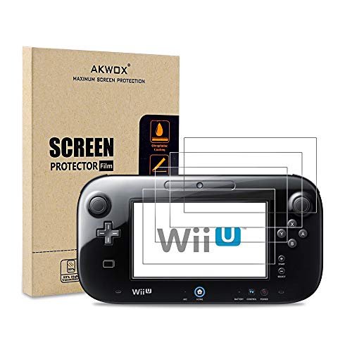 Akwox 4 Pack Ultra Clear HD Film Screen Protector for Nintendo Wii U GamePad product image